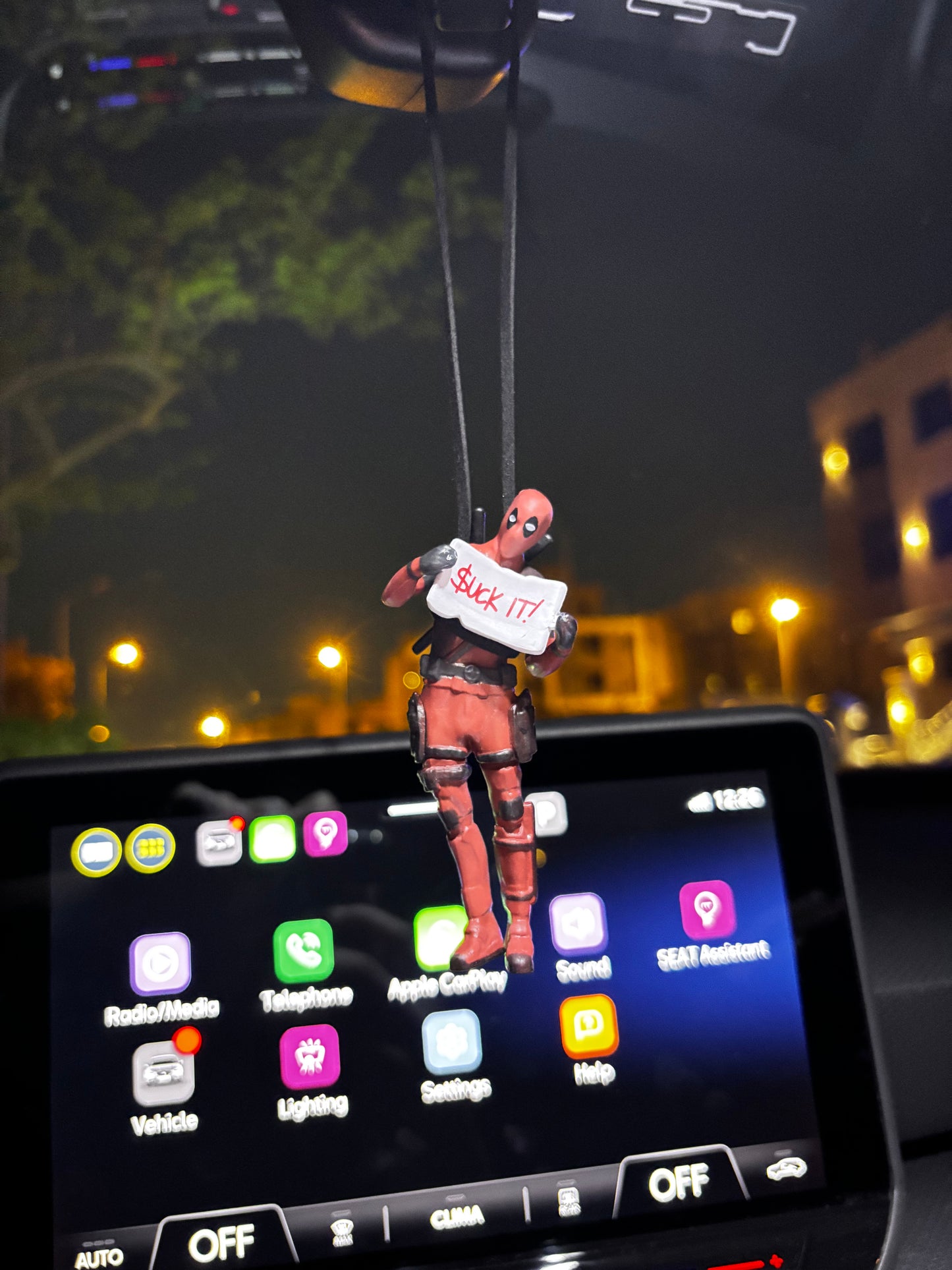 Deadpool Suck it Mirror Pendant