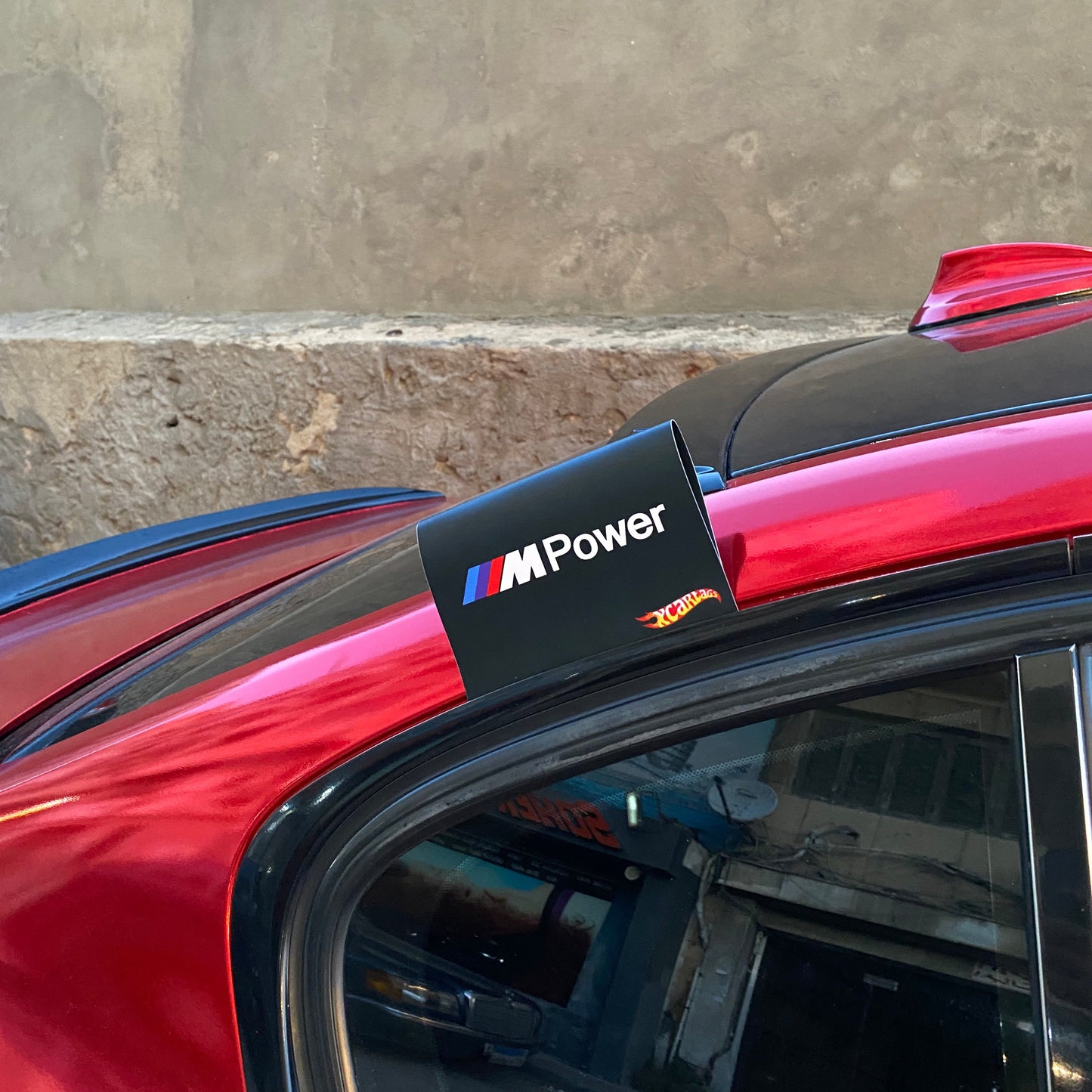 Black M Power Car Tag