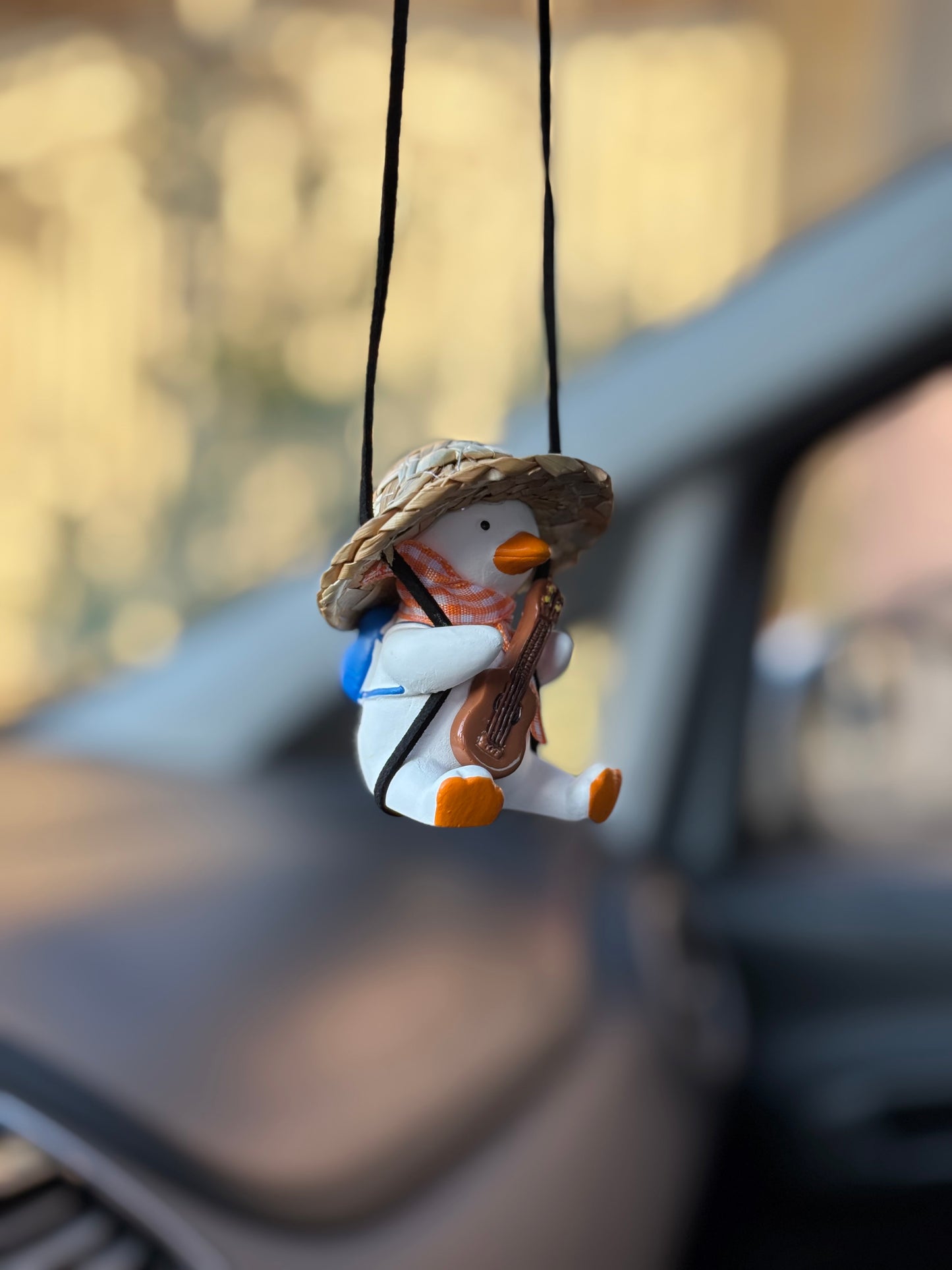 Guitar Duck Mirror Pendant