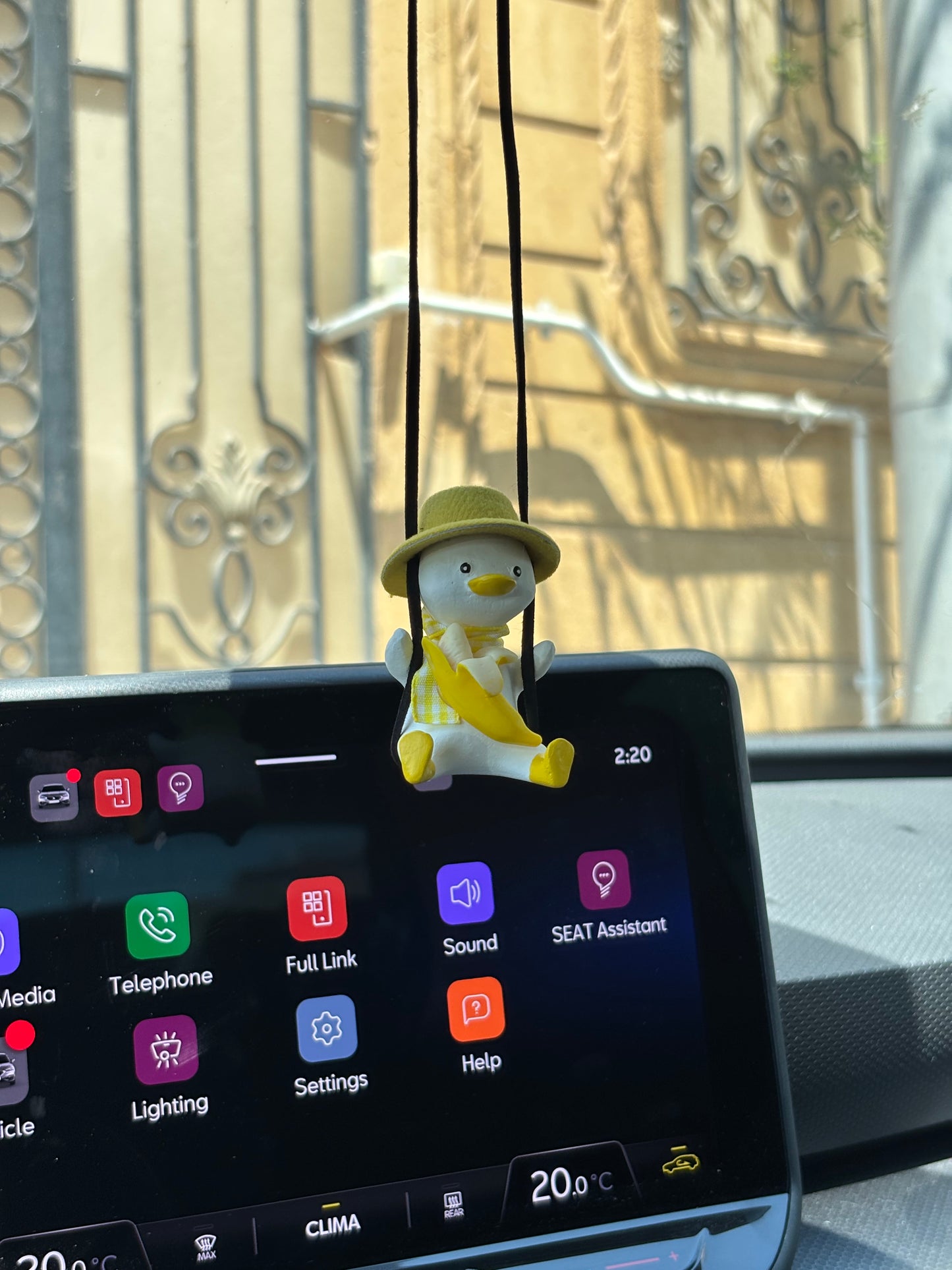 Banana Duck Mirror Pendant