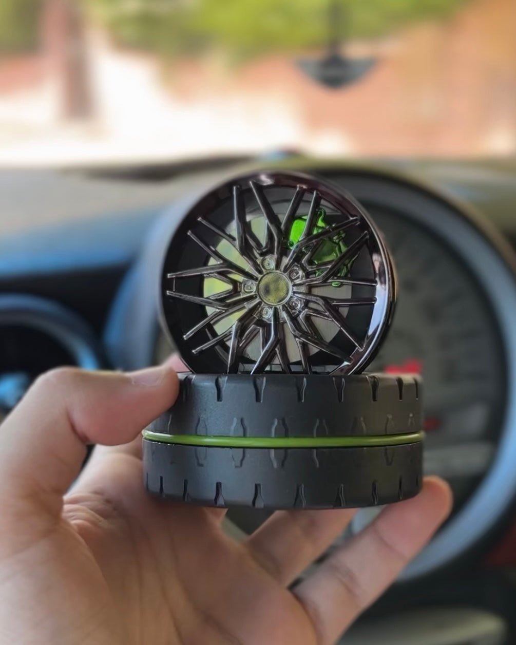 Black & Green Wheel Air Freshener