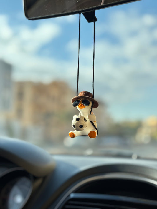 Football Duck Mirror Pendant