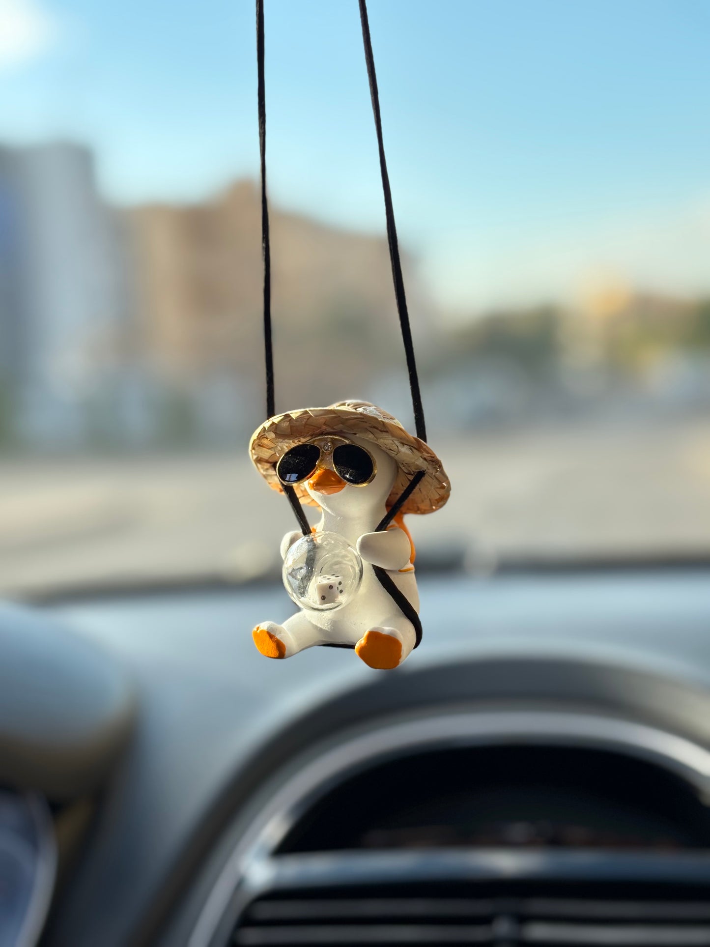 Dice Duck Mirror Pendant