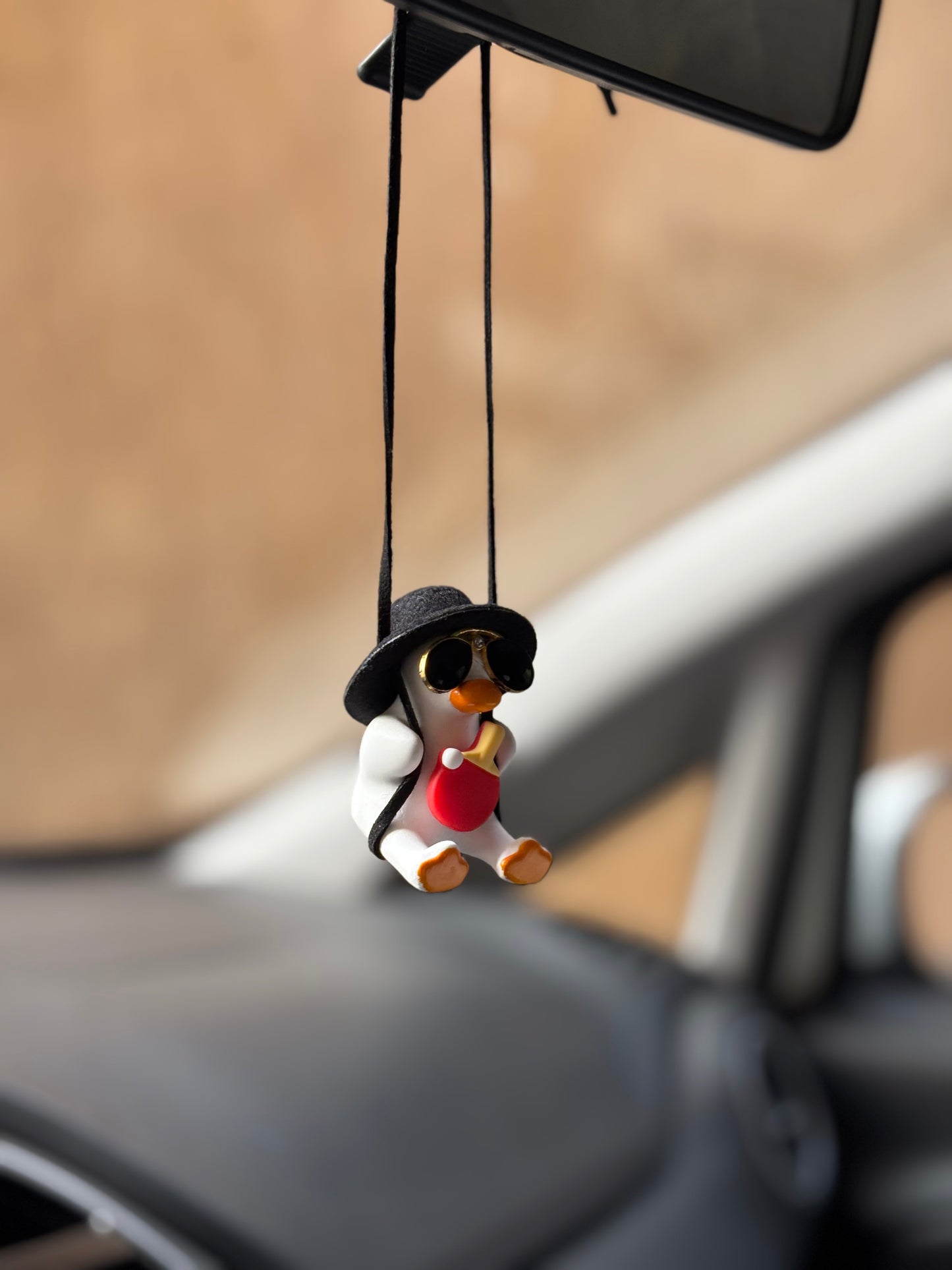 Ping pong Duck Mirror Pendant