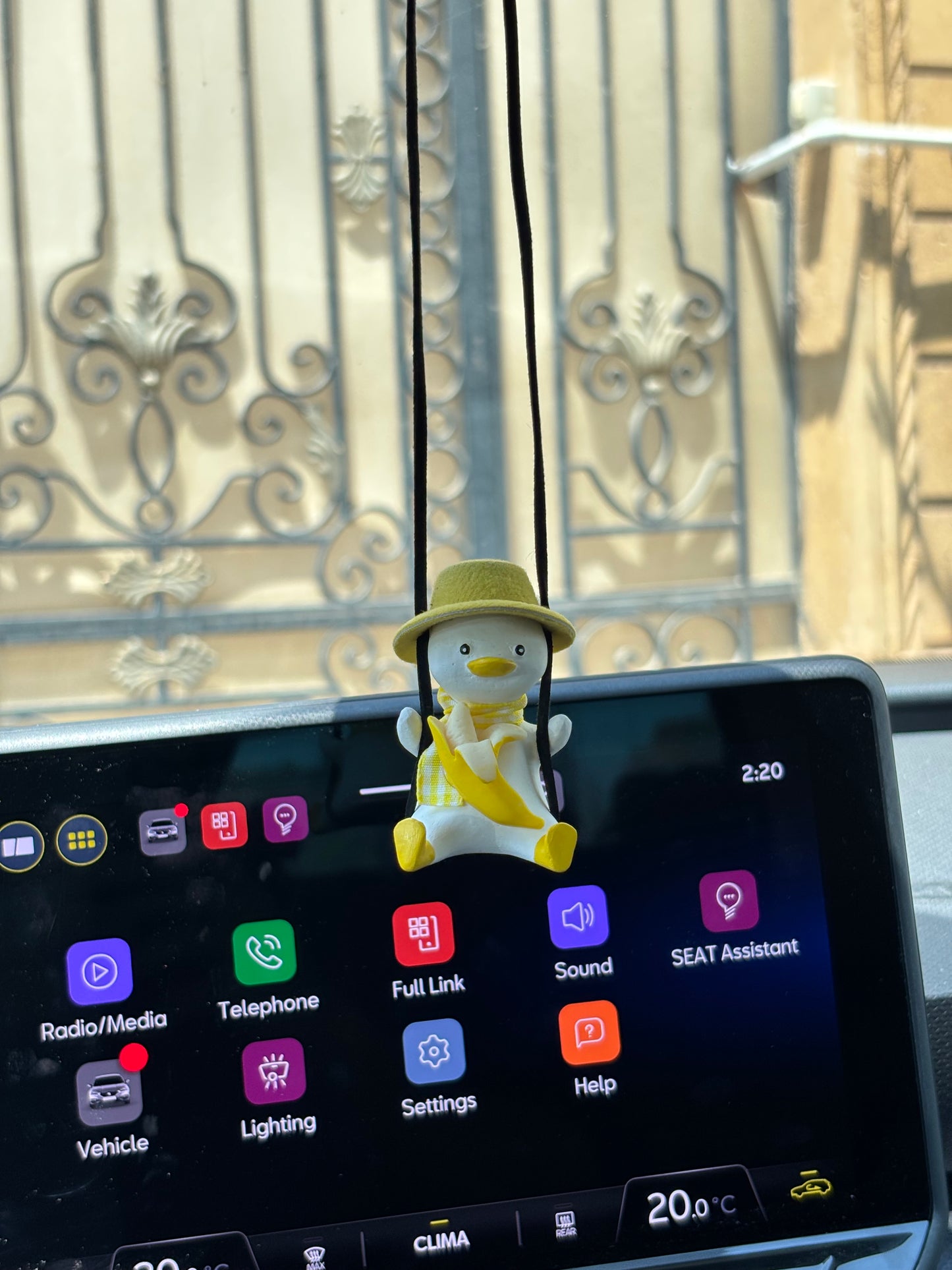 Banana Duck Mirror Pendant
