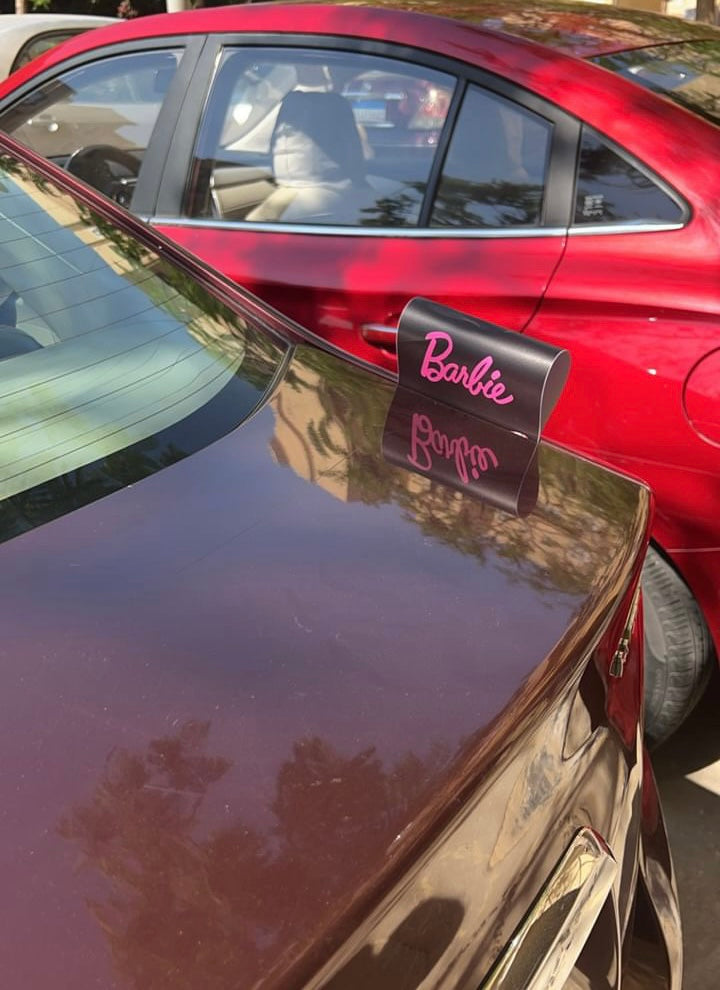 Black Barbie Car Tag