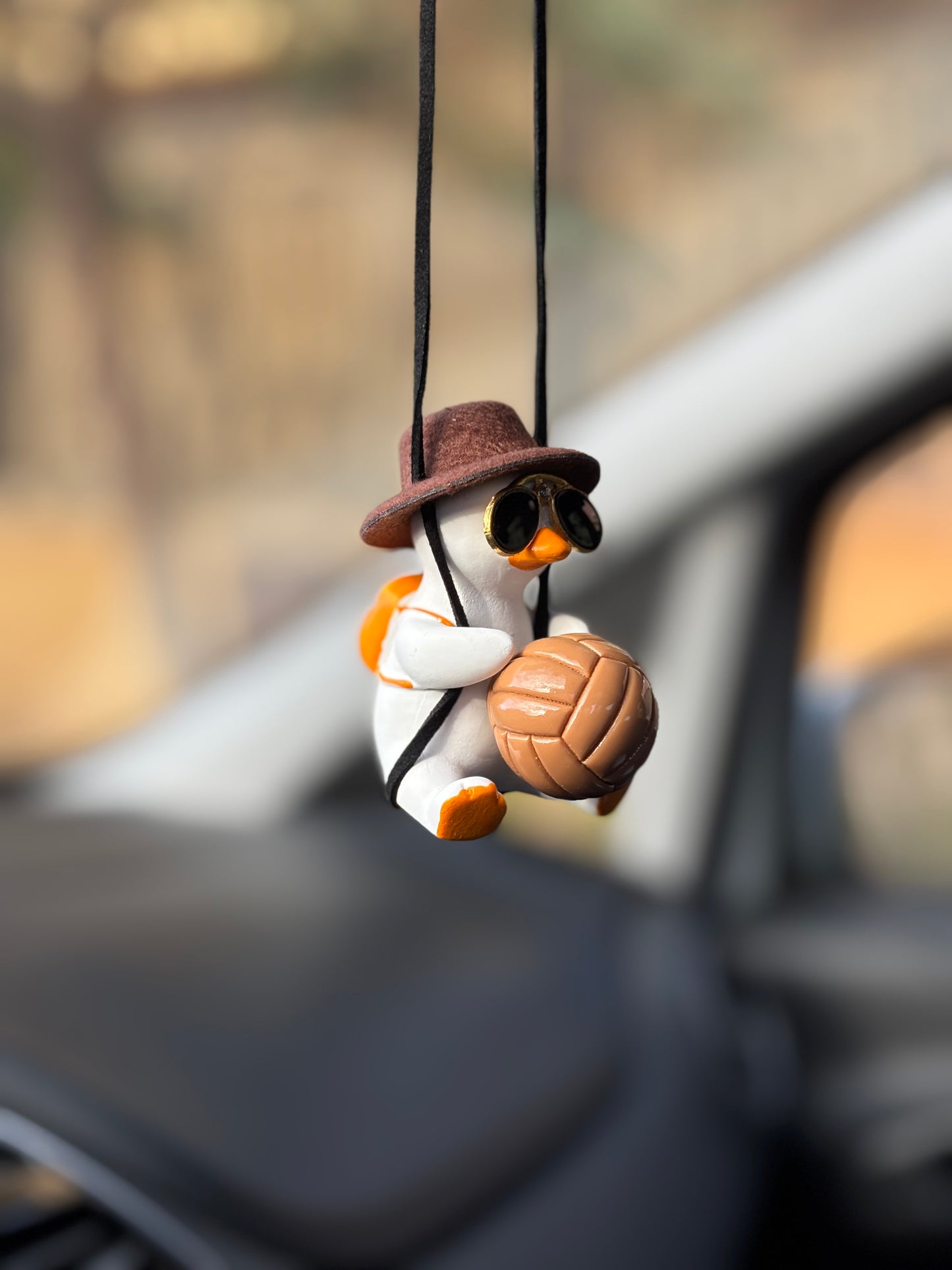 Volleyball Duck Mirror Pendant