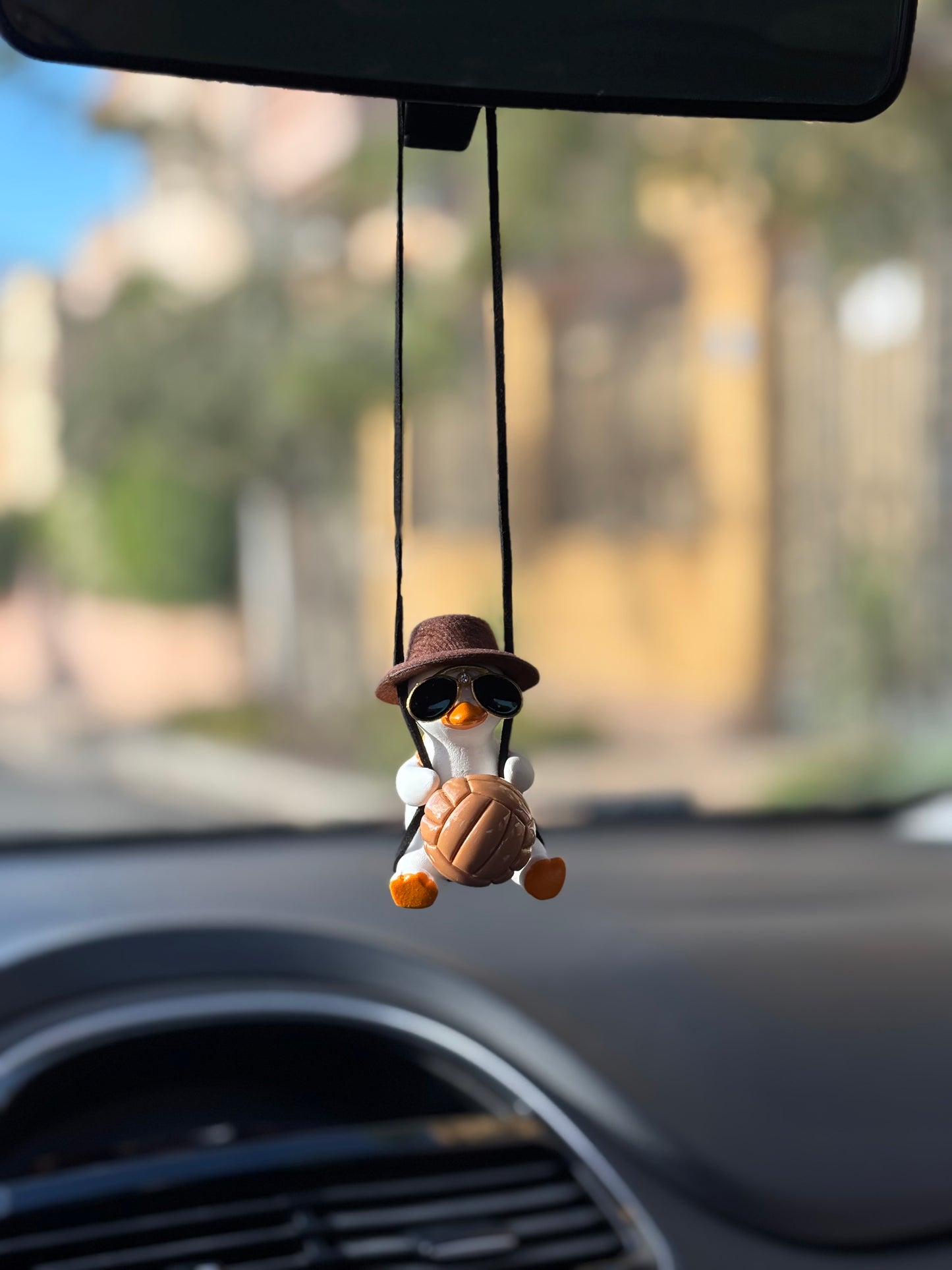 Volleyball Duck Mirror Pendant