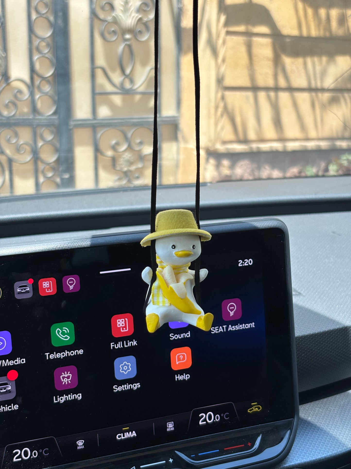 Banana Duck Mirror Pendant