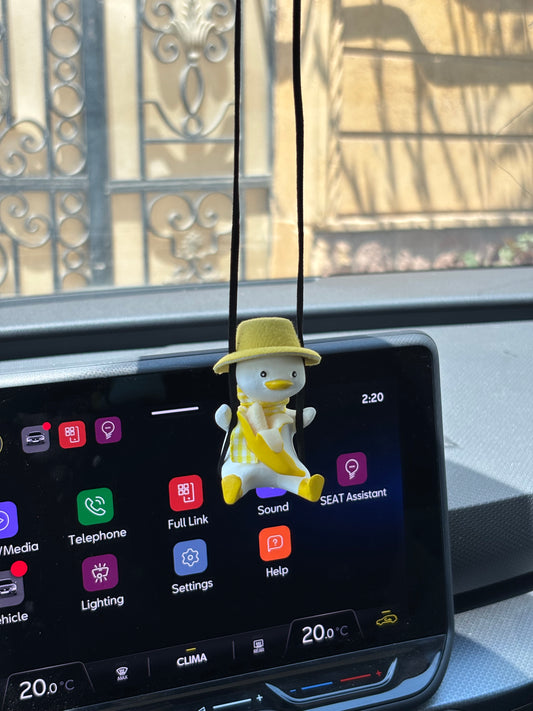 Banana Duck Mirror Pendant