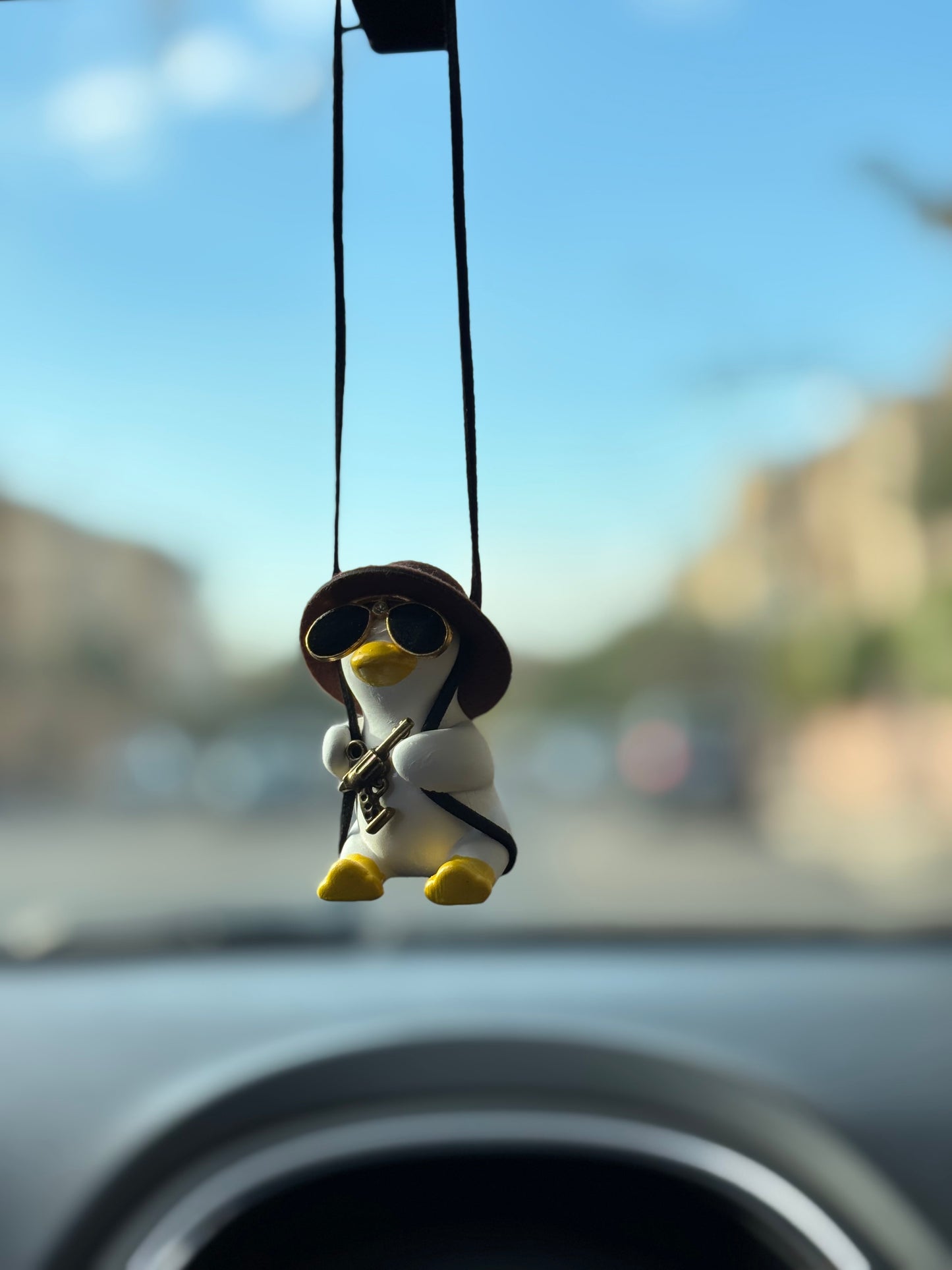 Pistol Duck Mirror Pendant