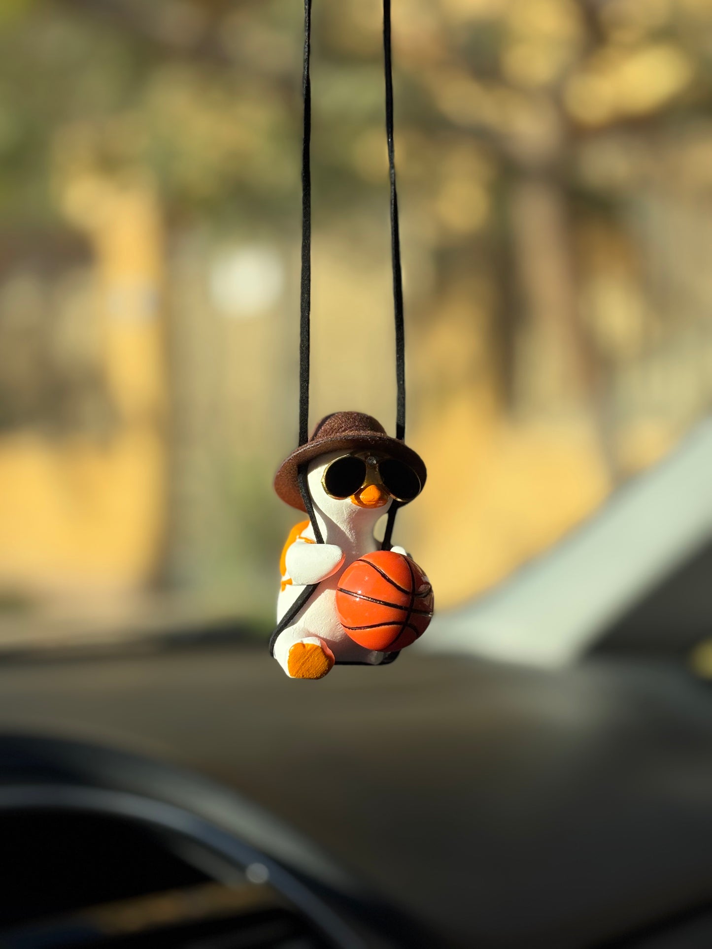 Basketball Duck Mirror Pendant