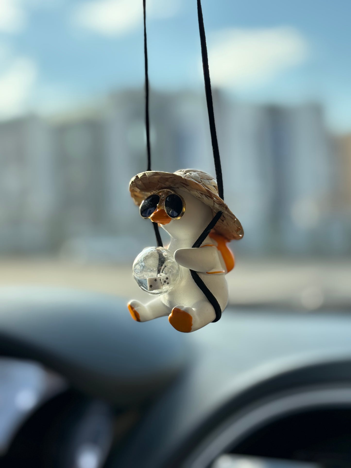 Dice Duck Mirror Pendant