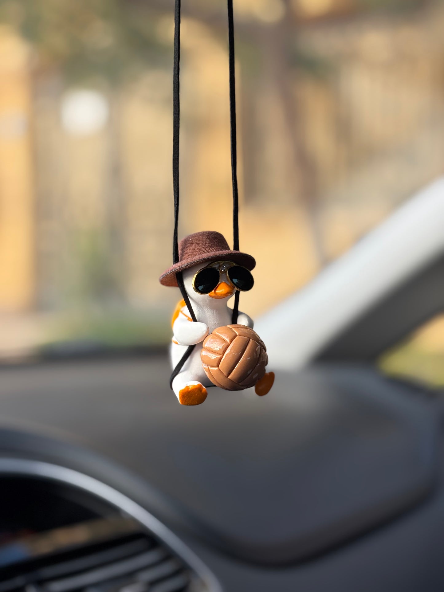 Volleyball Duck Mirror Pendant