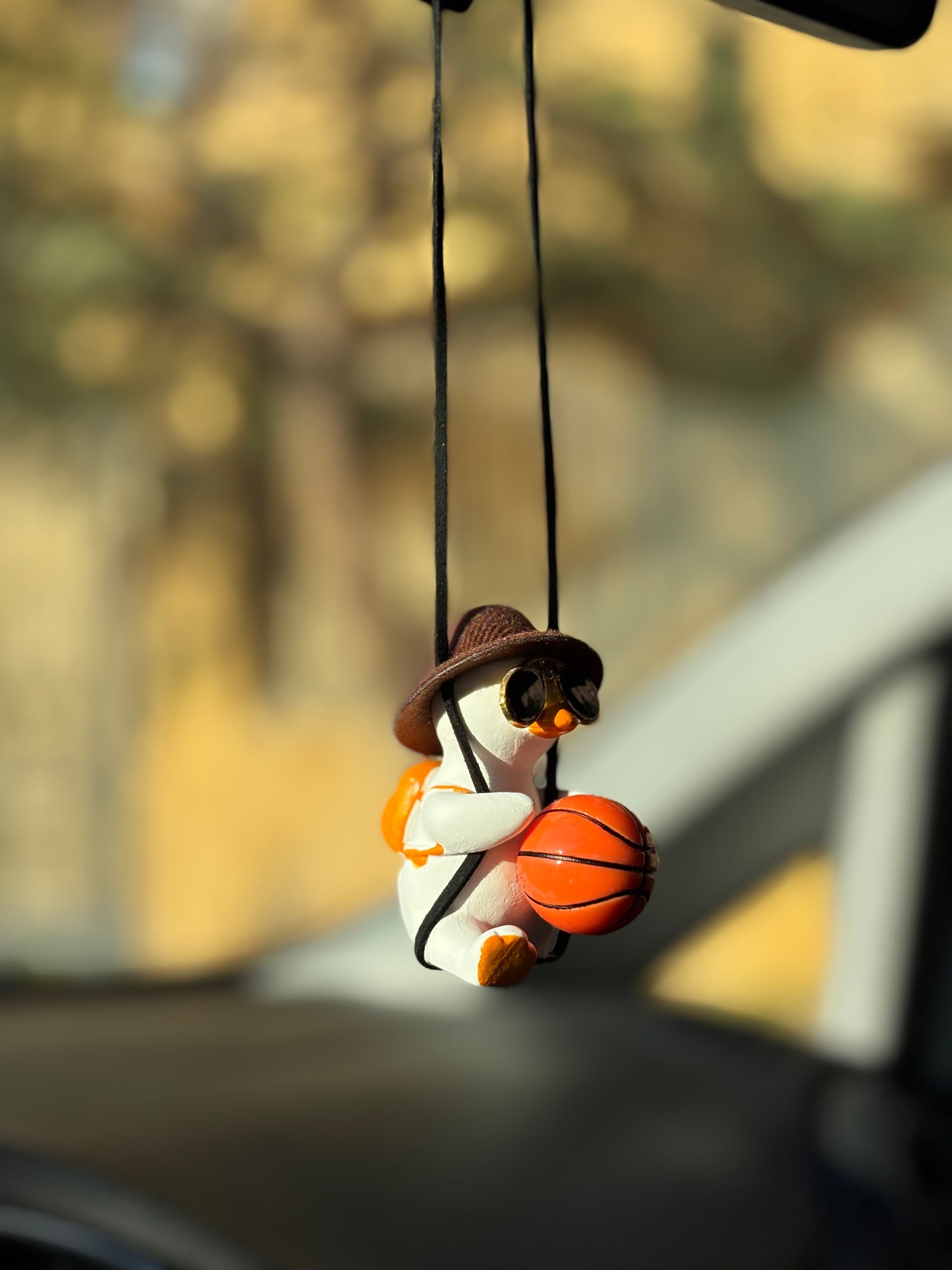 Basketball Duck Mirror Pendant