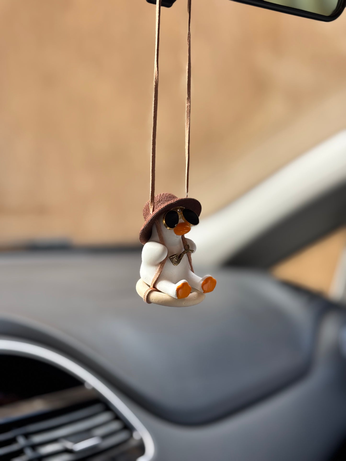 Pipe Duck Mirror Pendant