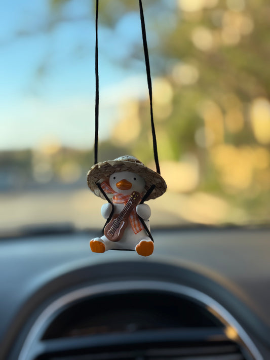 Guitar Duck Mirror Pendant