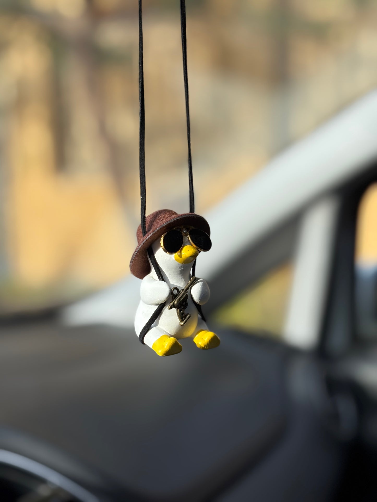 Pistol Duck Mirror Pendant